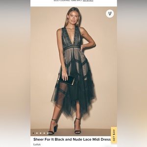 Lulus black midi dress